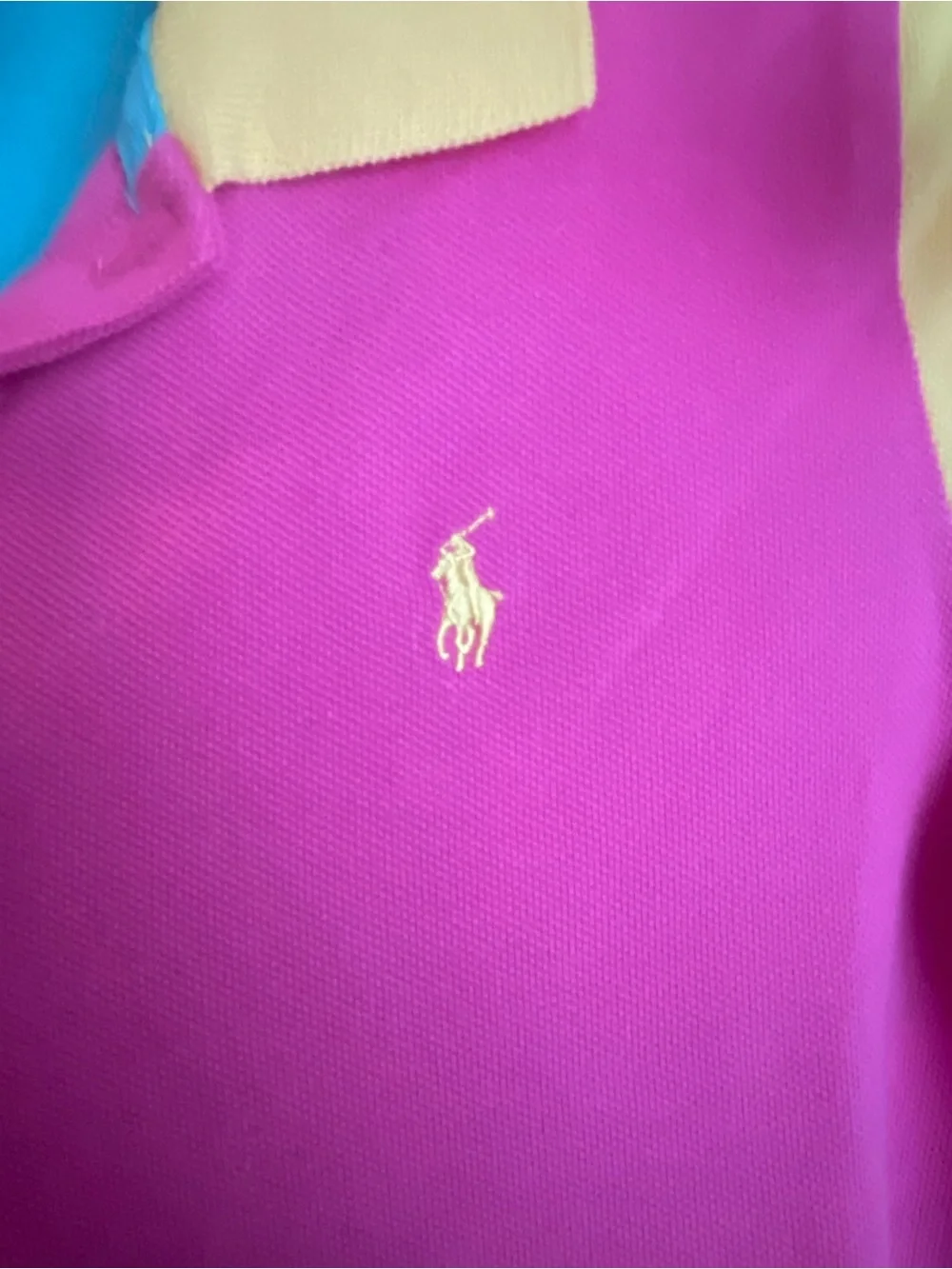 NEW! Ralph Lauren Girls' Pink Polo Dress with Yellow, Orange & Teal Accents